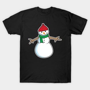 'Christmas Cute Snowman' Funny Snowman Christmas T-Shirt